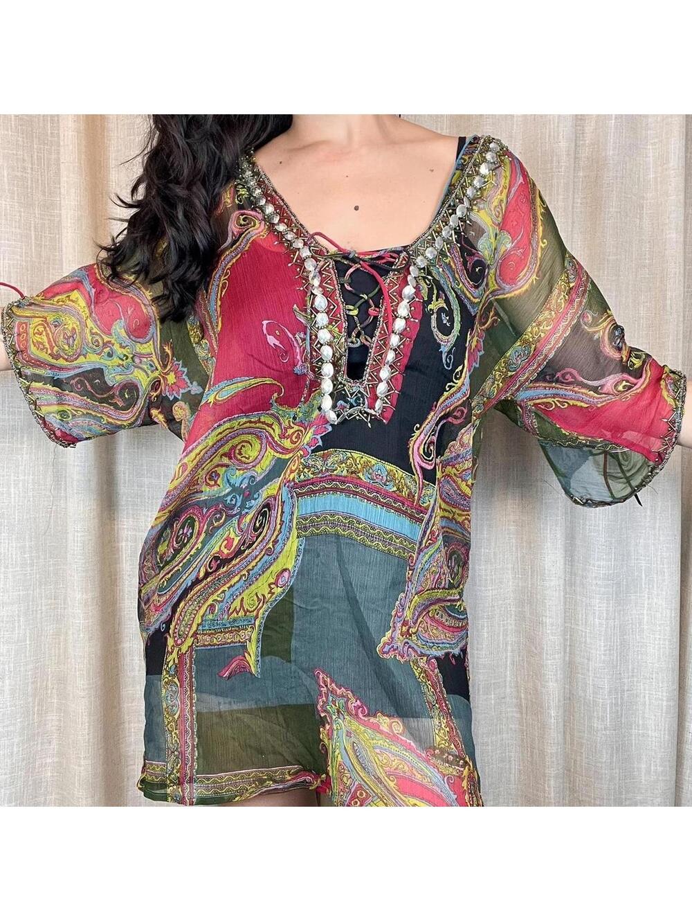 Beaded Cover Up Dress
